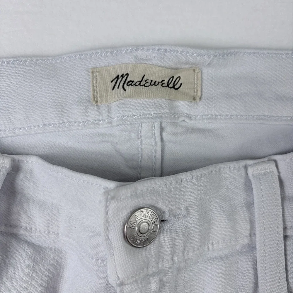 Madewell Jeans Women's 31 Stovepipe High Rise White Stretch Summer Resort‎